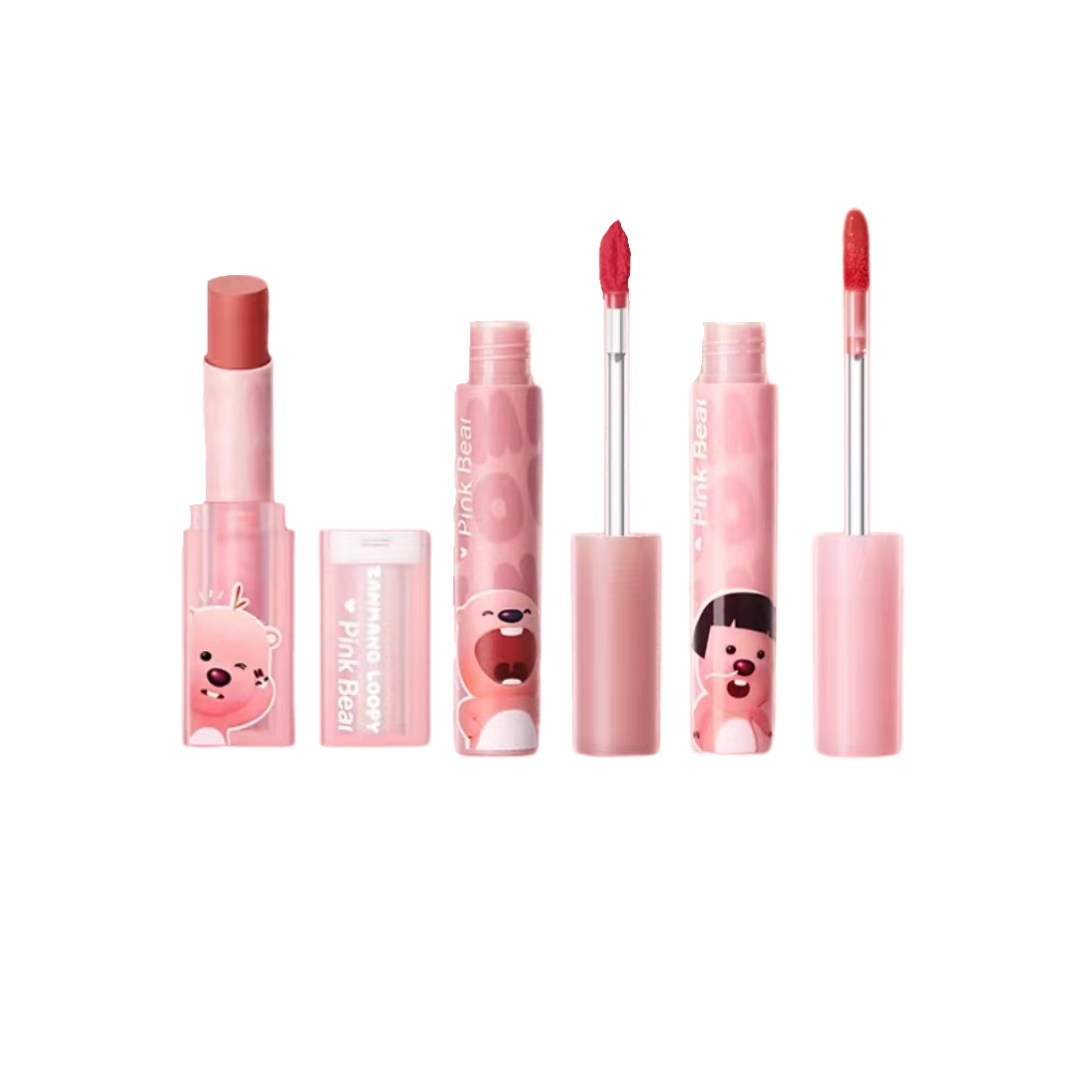 Pink Bear X Zanmang Loopy Lip Gloss   Matte Lip Mud   Lipstick 2g 2.8g 