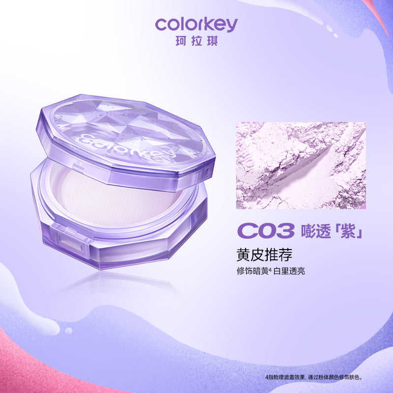 Colorkey Natural Makeup Locking Setting Powder 8g 珂拉琪原生锁妆散粉