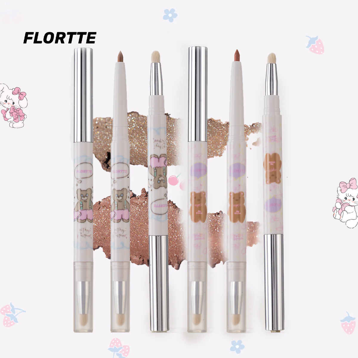 Flortte Bread Bear ＆ Me Gel Eyeliner Pencil 200mg 花洛莉亚面包小熊和我系列眼线胶笔