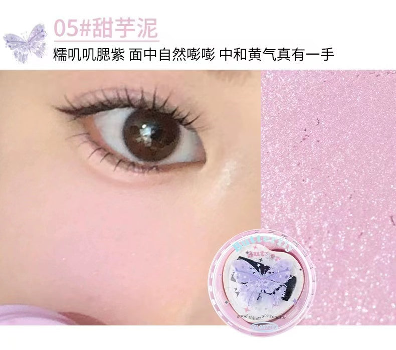 Flortte Butterfly Airy Meladerm Style Blush Cream 花洛莉亚好美莉亚空气感美拉德风腮红膏 6g