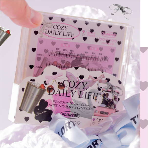 Flortte Cozy Daily Life Glue-Free False Eyelashes 1 Box 花洛莉亚千金日记系列免胶假睫毛