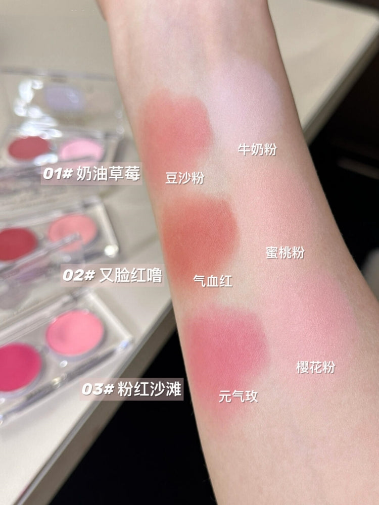 Flortte Good Friends Club Dual-color Blush 3.2g 花洛莉亚好胖友俱乐部双色腮红