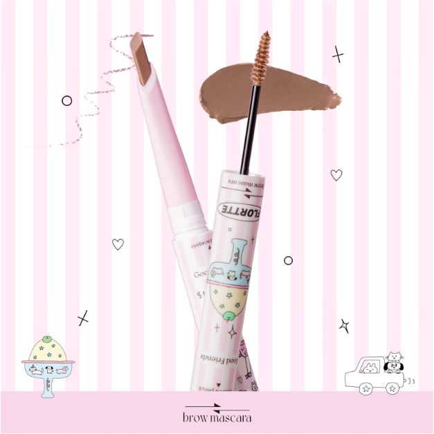 Flortte Good Friends Club Eyebrow Pen 1g 花洛莉亚好胖友俱乐部系列双头刀锋眉笔染眉膏