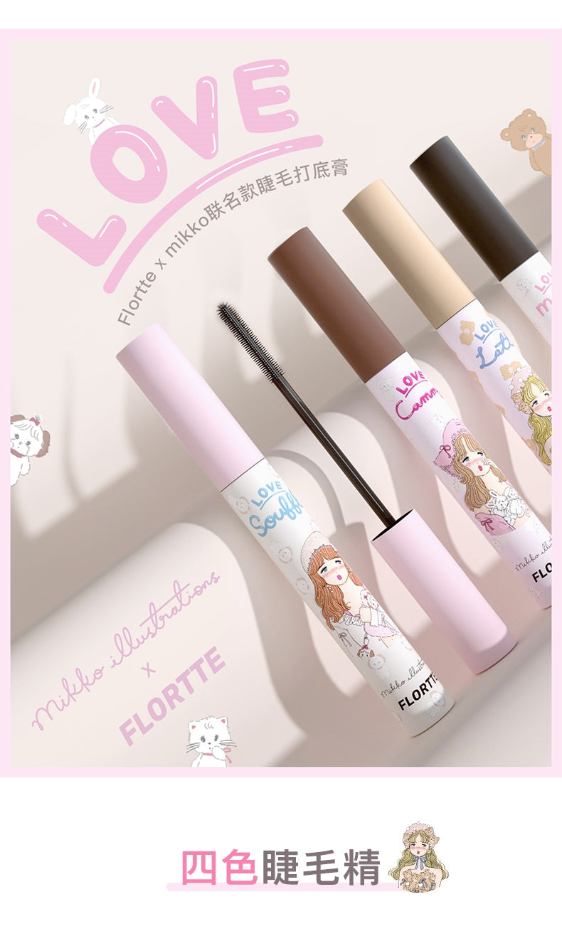 Flortte Mikko Long Curing Mascara Primer 花洛莉亚MIKKO联名款纤长持久太阳花睫毛定型打底膏 4g