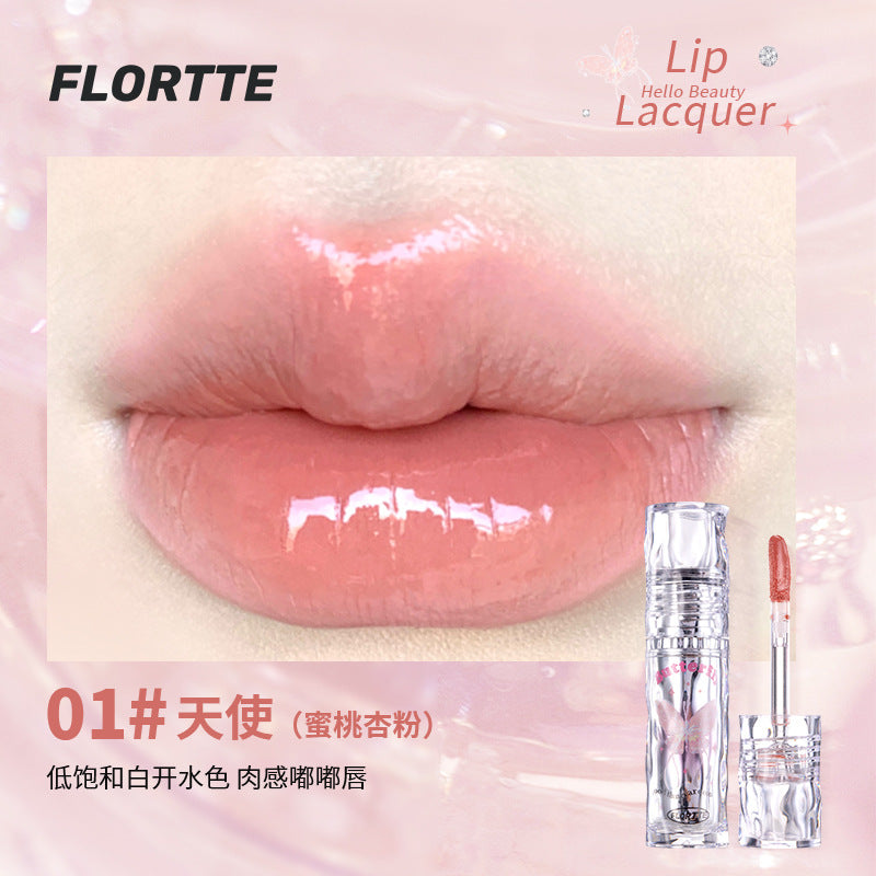 Flortte Mirror Shine Water Lip Lacquer Lip Gloss 2.6g 花洛莉亚好美莉亚镜面水光唇漆唇釉