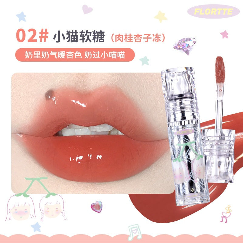 Flortte Wackky Girl's World Lip Gloss 2.6g 花洛莉亚女生宿舍系列唇漆