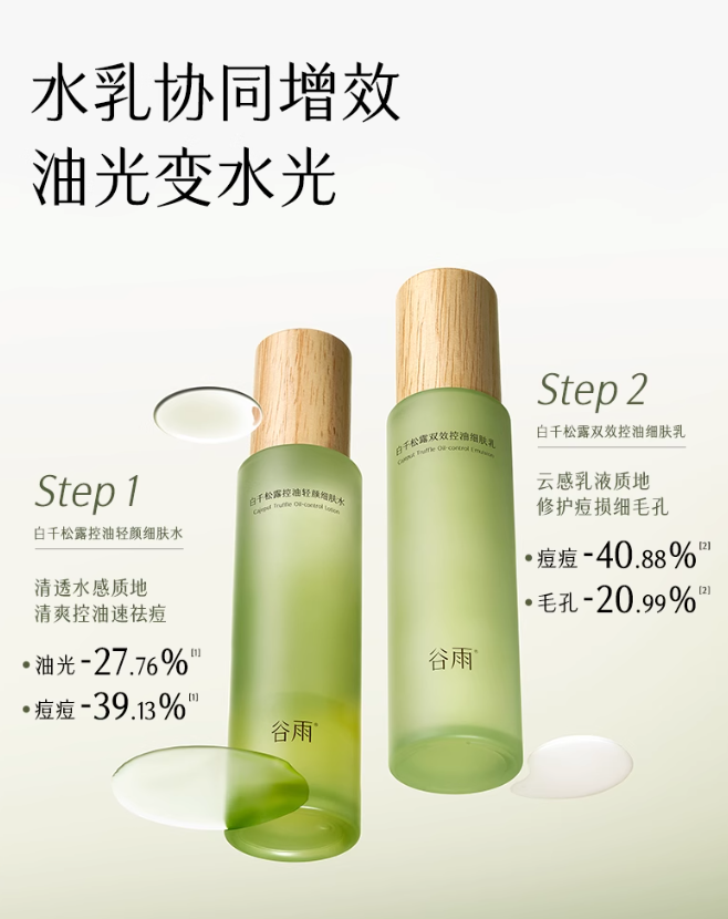 GUYU Cajeput Truffle Hydrating Emulsion Set 谷雨白千松露水乳套装