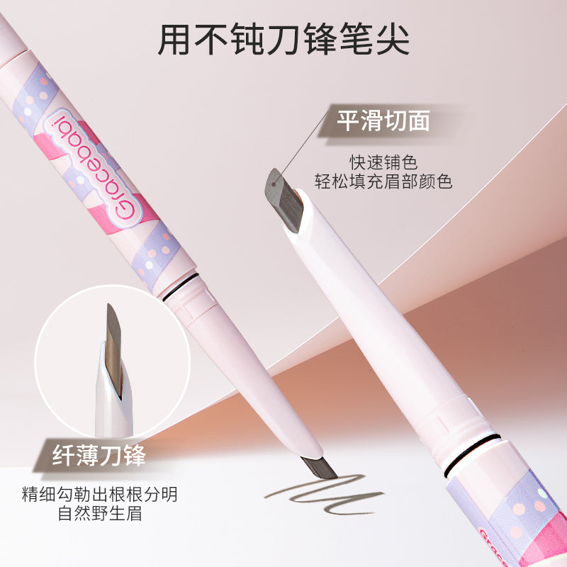 Gracebabi 3D Dual-Effect Blade Eyebrow Pencil & Gel 180mg+1g 瑰宝秘语立体双效刀锋眉笔染眉膏