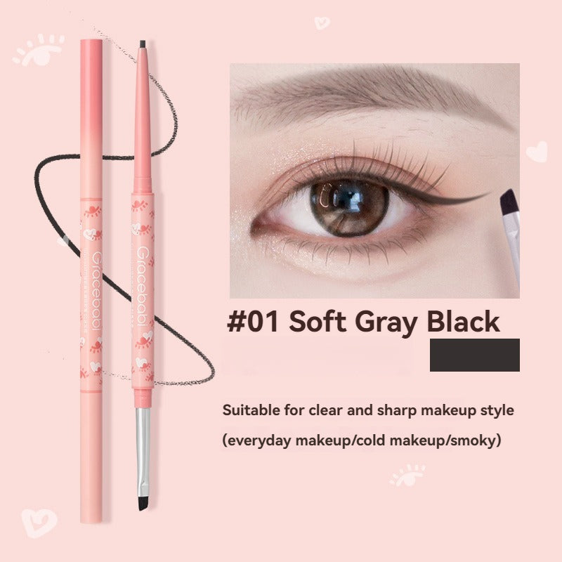 Gracebabi Double-ended Eyeliner Brush Gel Eyeliner Pencil 60mg 瑰宝秘语双头刀锋眼线刷扁头眼线胶笔