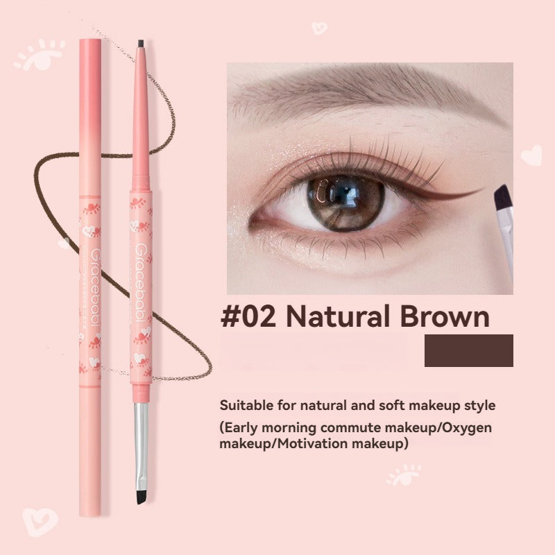 Gracebabi Double-ended Eyeliner Brush Gel Eyeliner Pencil 60mg 瑰宝秘语双头刀锋眼线刷扁头眼线胶笔