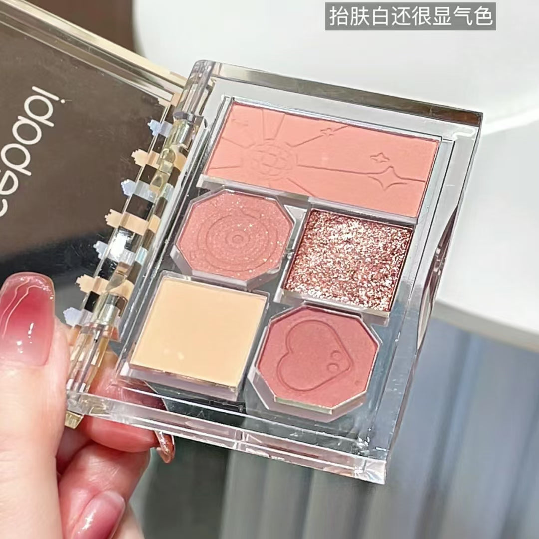 Gracebabi Soft Matte Five-Color Eyeshadow 6.9g 瑰宝秘语柔雾邃眸五色眼影