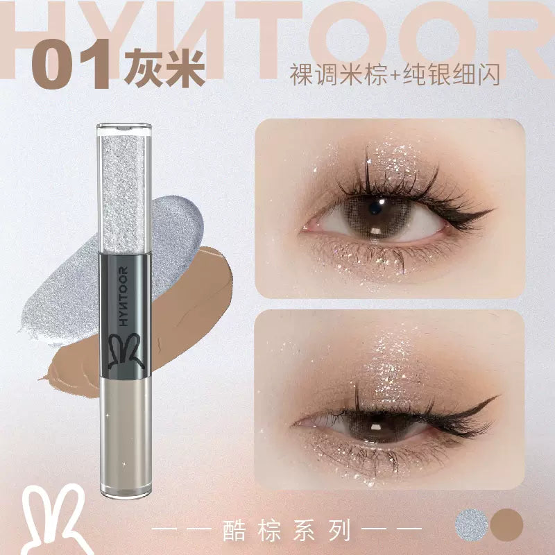 HYNTOOR Dual-ended Liquid Eyeshadow 2.2g/2g 黑兔双头液体眼影