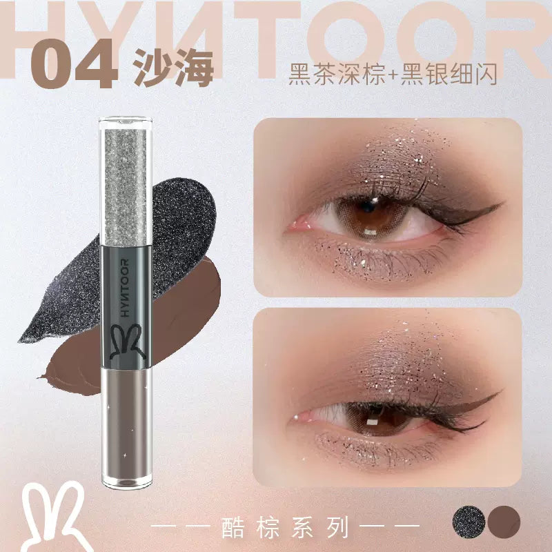 HYNTOOR Dual-ended Liquid Eyeshadow 2.2g/2g 黑兔双头液体眼影