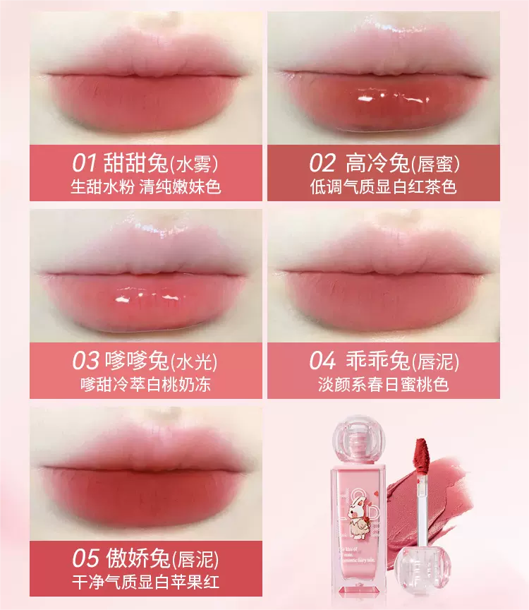 Holdlive Retro Garden Lip Gloss Gift Set 3.8g*5 侯爱复古花园唇釉礼盒