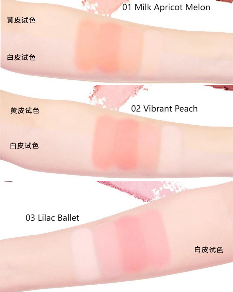 Judydoll Natural Matte Blush & Highlighter Palette 9g 橘朵自然哑光腮红高光盘