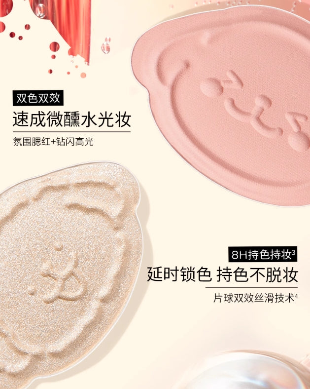 LITTLE ONDINE X Line Puppy Highlighting Blush Palette 5g 小奥汀线条小狗微醺系列高光腮红盘