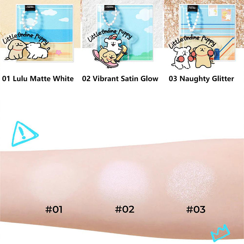 LITTLE ONDINE Puppy Hug Series Matte Highlighter Powder 5g 小奥汀线条小狗系列哑光高光粉