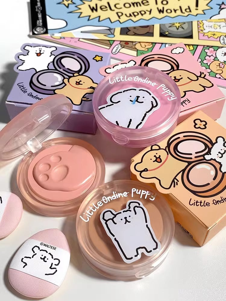 LITTLE ONDINE Puppy Series Matte Blusher Cream 5.5g 小奥汀线条小狗系列哑光腮红膏