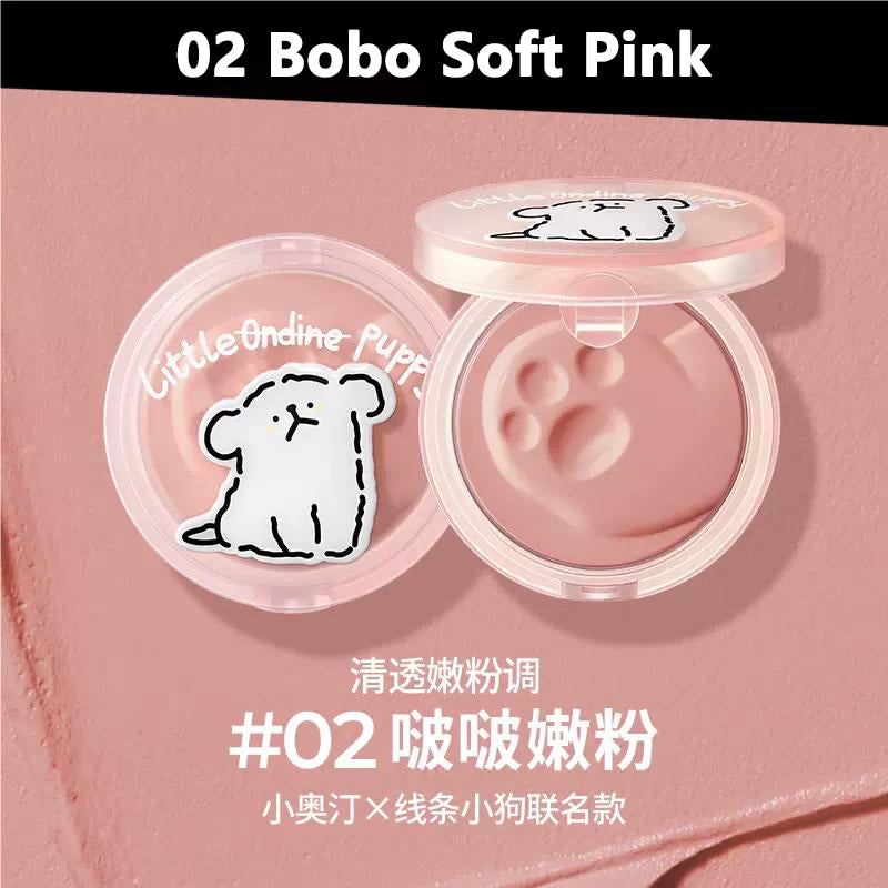 LITTLE ONDINE Puppy Series Matte Blusher Cream 5.5g 小奥汀线条小狗系列哑光腮红膏