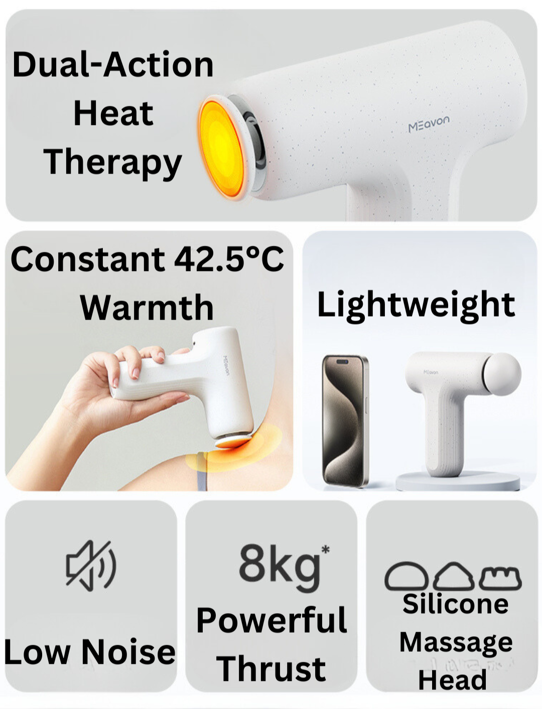 MEAVON mini3S Heat Therapy Massage Gun 每物mini3S热敷筋膜枪