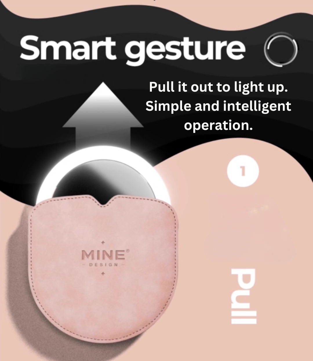 MINE MIRS Smart Gesture Mirror MINE便携随身LED化妆镜