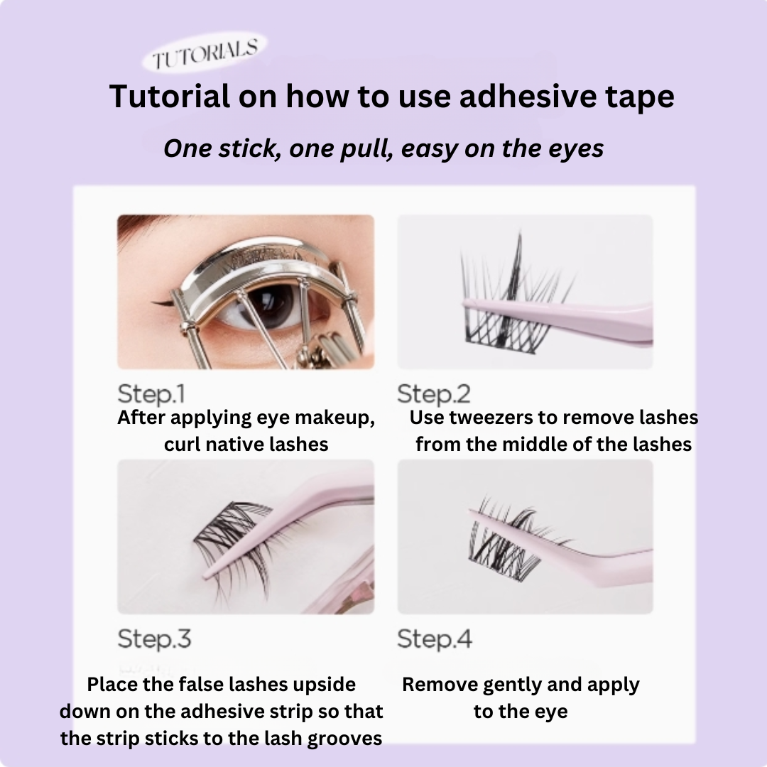 Mr.wish False Eyelash Lazy Self-Adhesive Strips 192pcs/box 心愿先生假睫毛懒人自粘胶条