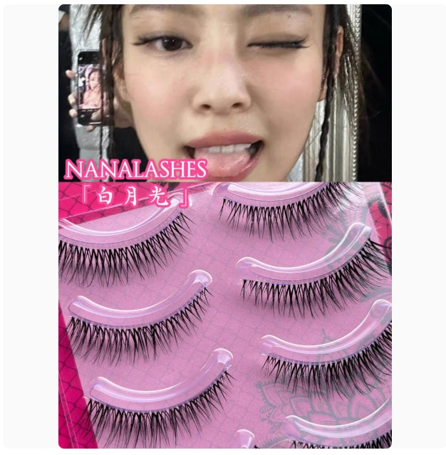 NANALASHES White Moonlight Eyelash Extension Natural False Eyelash 1box NANALASHES白月光眼尾拉长自然假睫毛