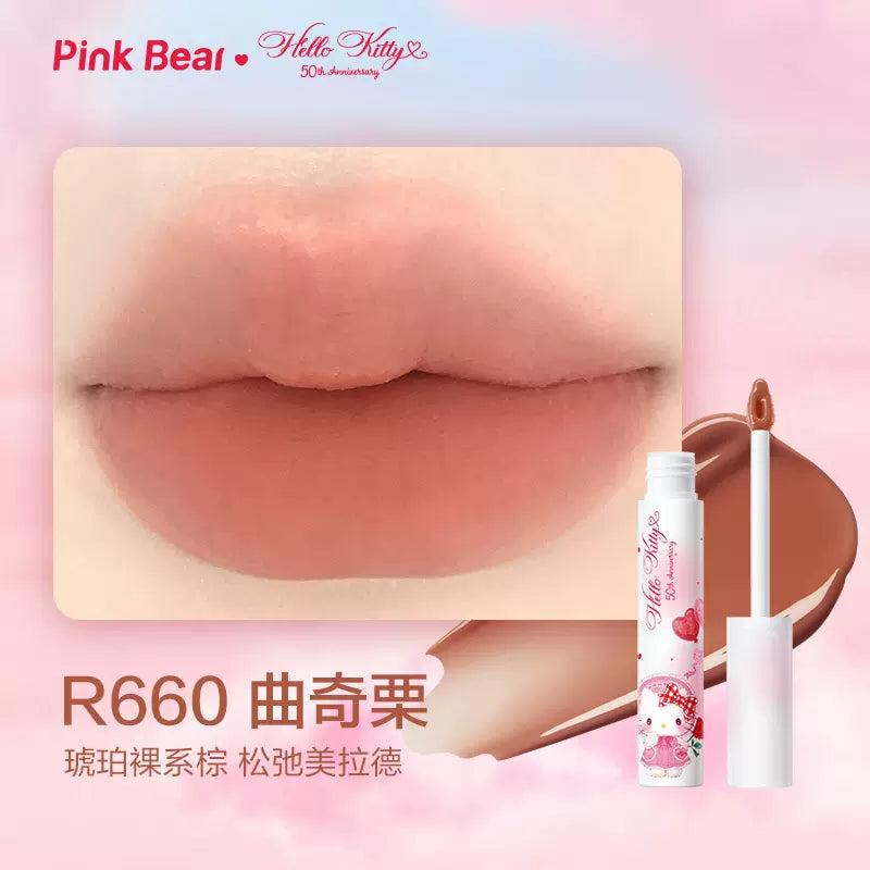 Pink Bear x Hello Kitty Water Mist Lip Gloss 2g 皮可熊HelloKitty联名水雾唇釉