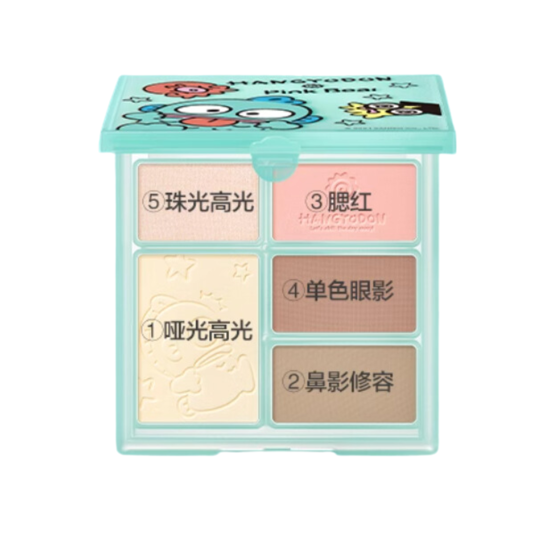 Pink Bear X HANGYODON Limited Edition Comprehensive Face Palette 9.5g 皮可熊半鱼人合作限定面部综合盘