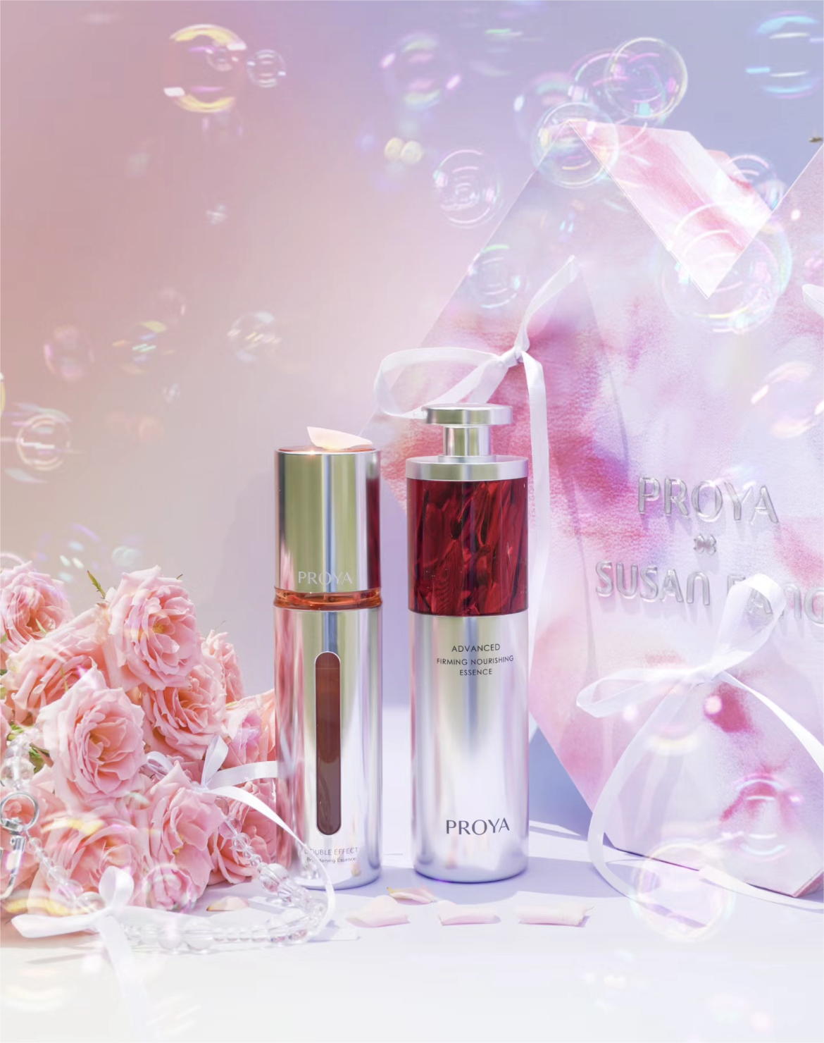 Proya QiXi Limited Edition SUSAN FANG Co-Branded Day-Night Anti Aging Gift Set 珀莱雅七夕限定SUSAN FANG联名早C晚A礼盒