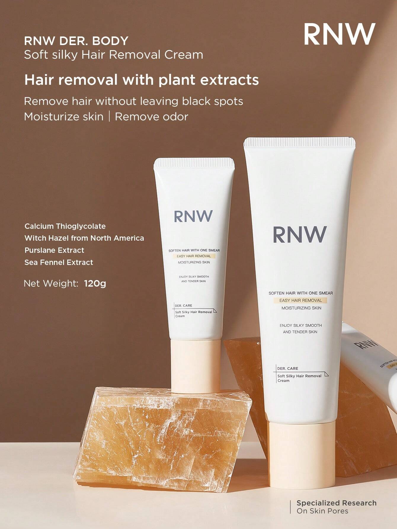 RNW Soft Silky Hair Removal Cream 120g 如薇丝滑柔软脱毛膏