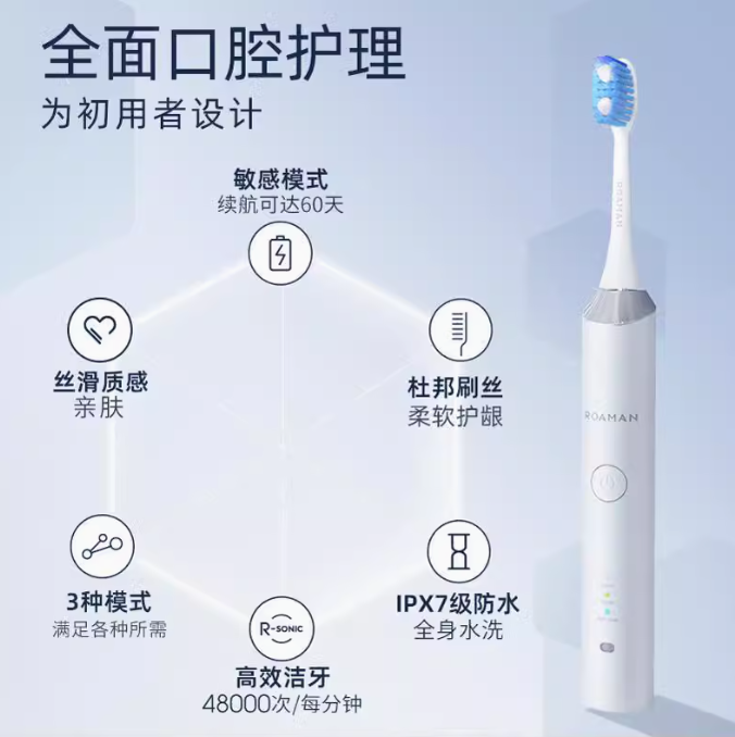 ROAMAN T-3 Sonic Electric Toothbrush 罗曼T-3声波电动牙刷