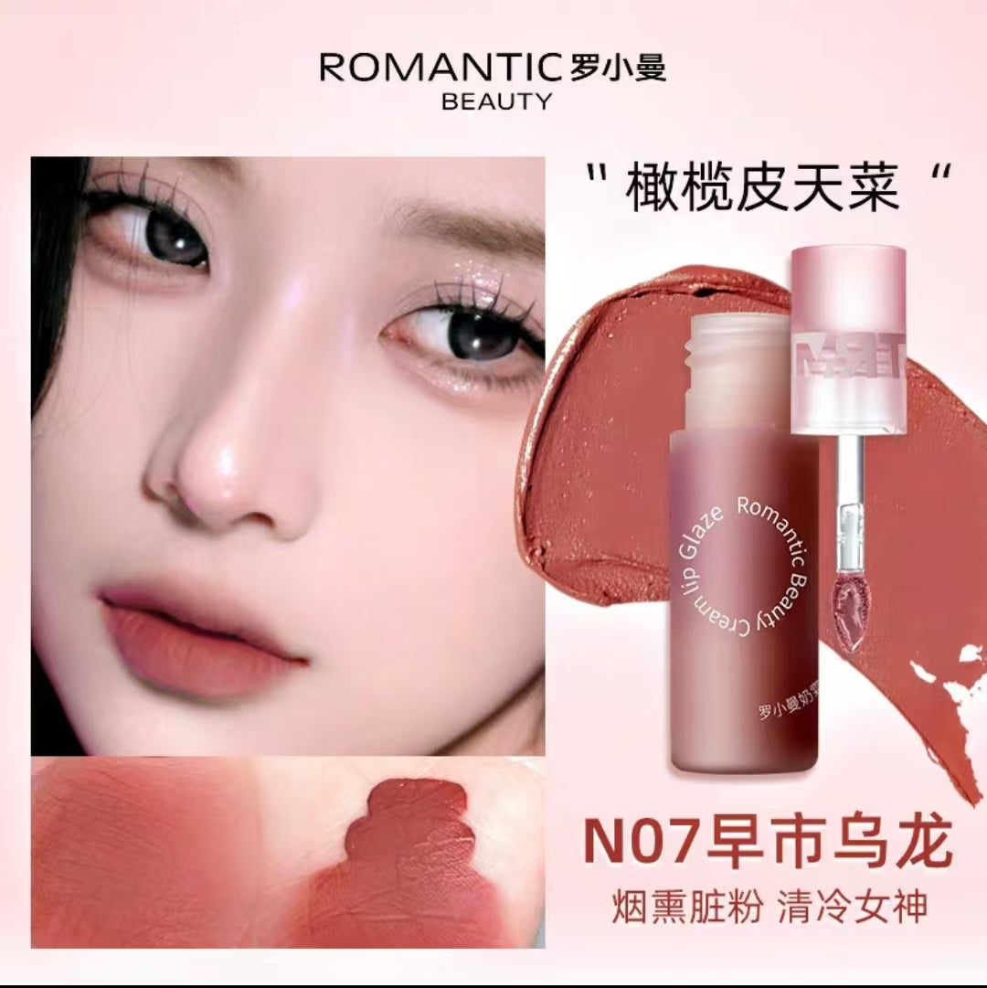 ROMANTIC BEAUTY Creamy Lip Glaze 3g 罗小曼奶霜唇釉