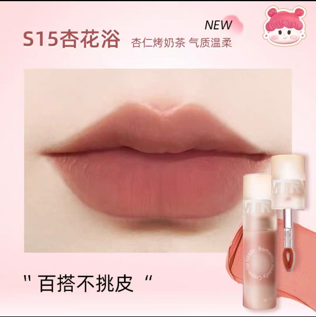 ROMANTIC BEAUTY Creamy Lip Glaze 3g 罗小曼奶霜唇釉