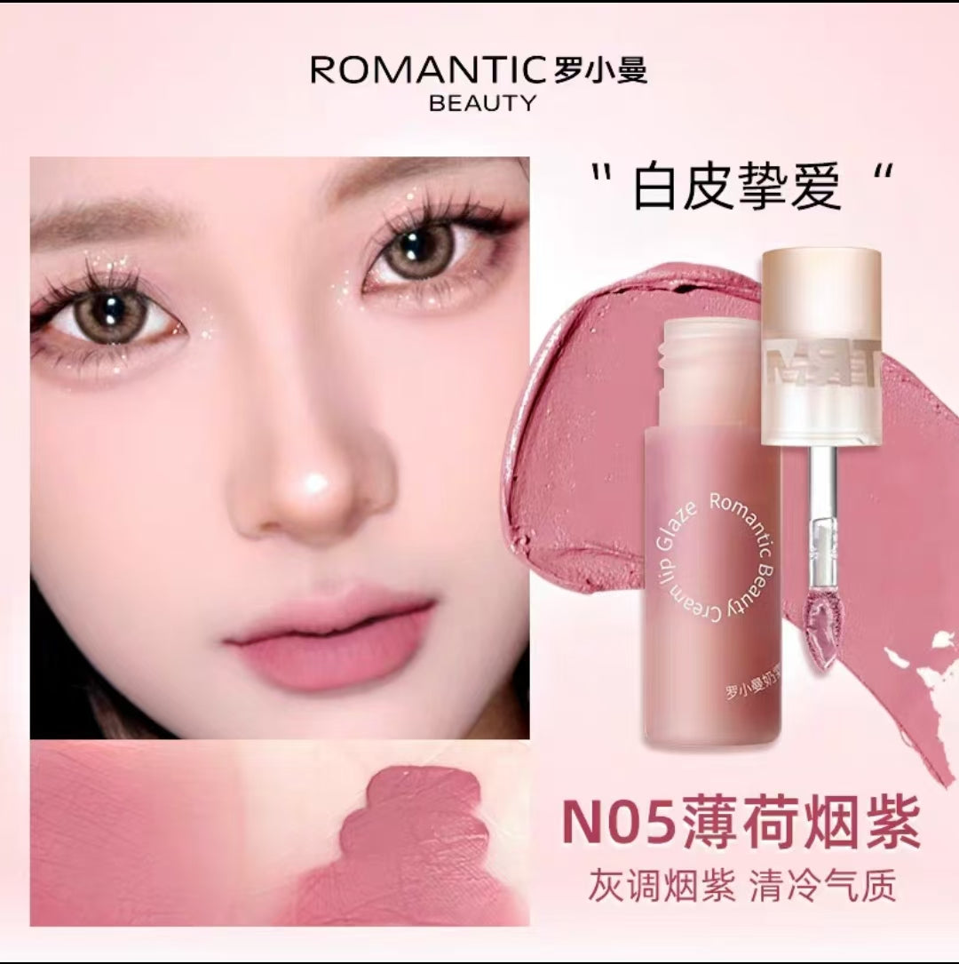 ROMANTIC BEAUTY Creamy Lip Glaze 3g 罗小曼奶霜唇釉