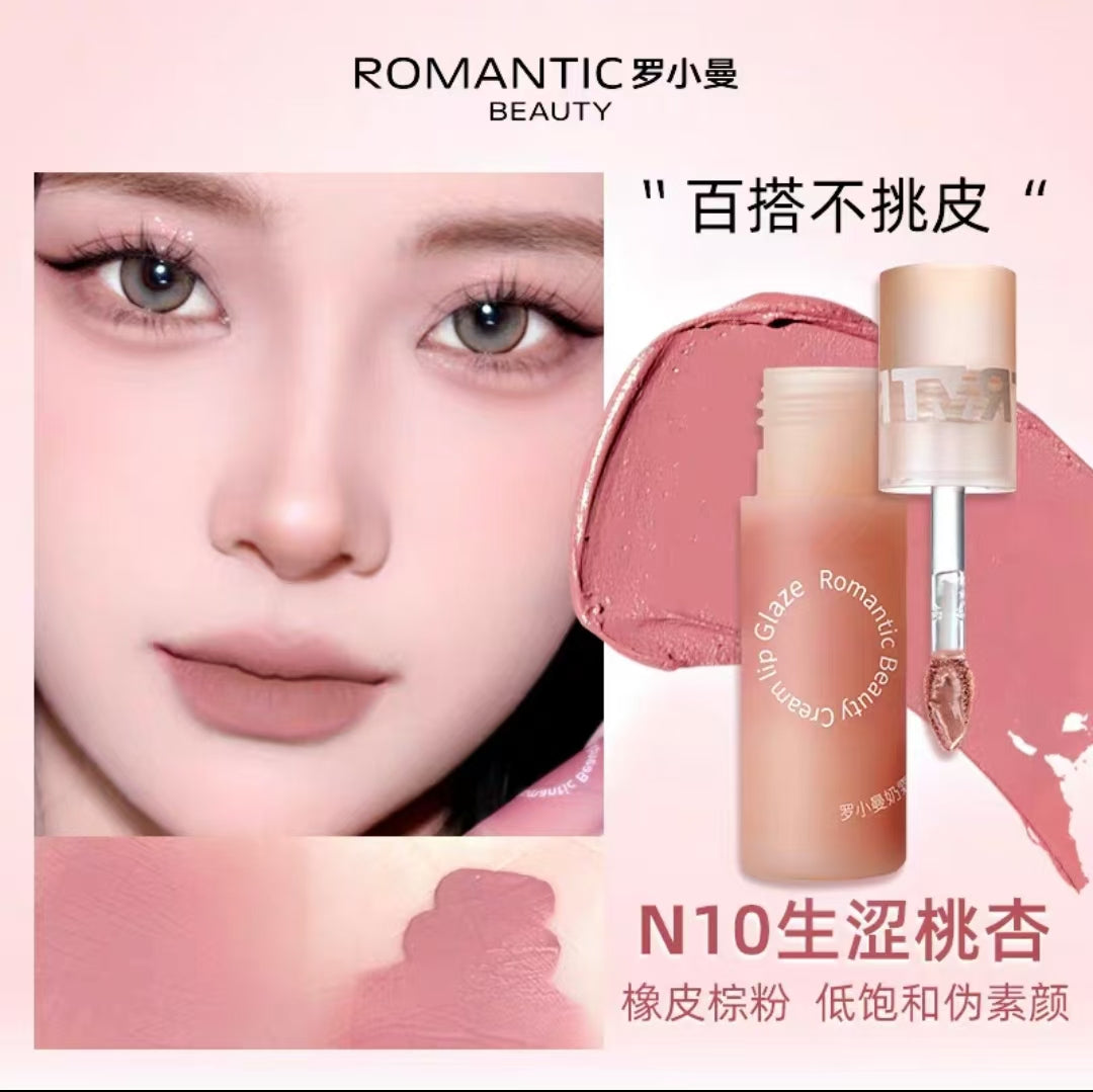 ROMANTIC BEAUTY Creamy Lip Glaze 3g 罗小曼奶霜唇釉