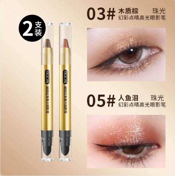 Tiktok/Douyin Hot RULIS Lazy Highlighting Eyeshadow Pencil 1.8g*2pcs 【Tiktok抖音爆款】儒琳诗高光眼影笔