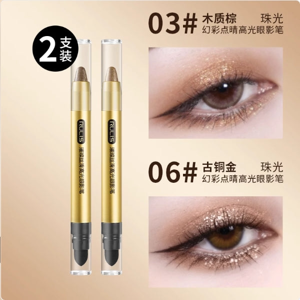 Tiktok/Douyin Hot RULIS Lazy Highlighting Eyeshadow Pencil 1.8g*2pcs 【Tiktok抖音爆款】儒琳诗高光眼影笔