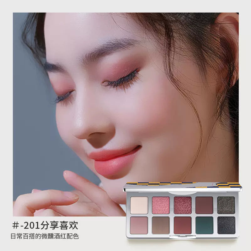 SHEDELLA Checkerboard Series Ten Colors Eyeshadow Palette 10g 诗蒂娅棋盘格十色眼影