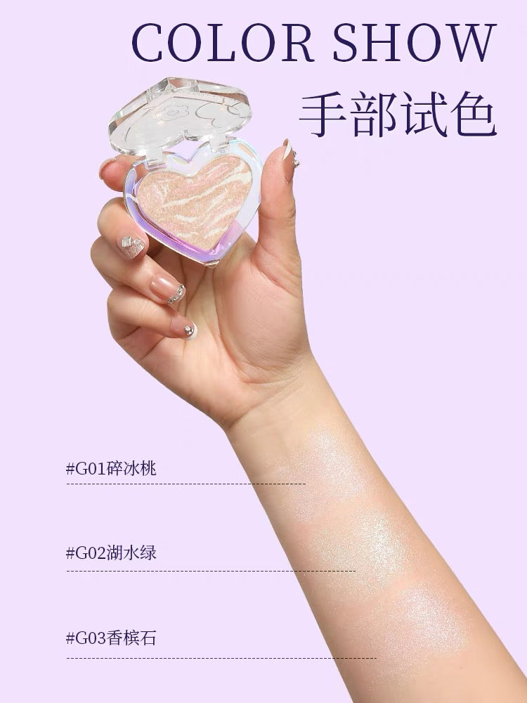 SHEDELLA Heartbeat Love Heart Highlighter Cream 3.2g 诗蒂娅怦然心动爱心高光膏