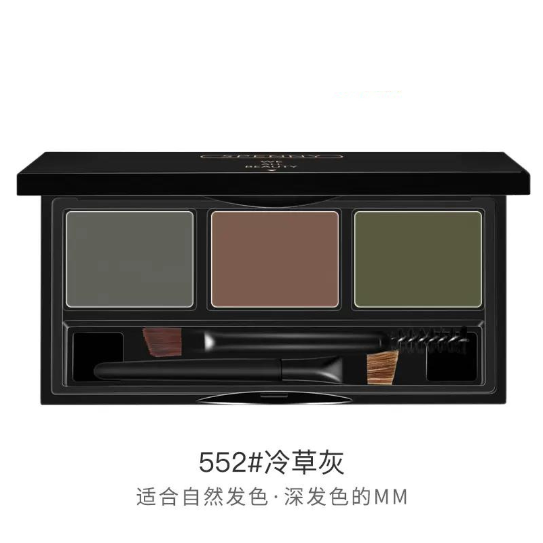 Spenny Three-color Stereoscopic Eyebrow Powder 5.7g 诗佩妮骨感立体三色眉粉