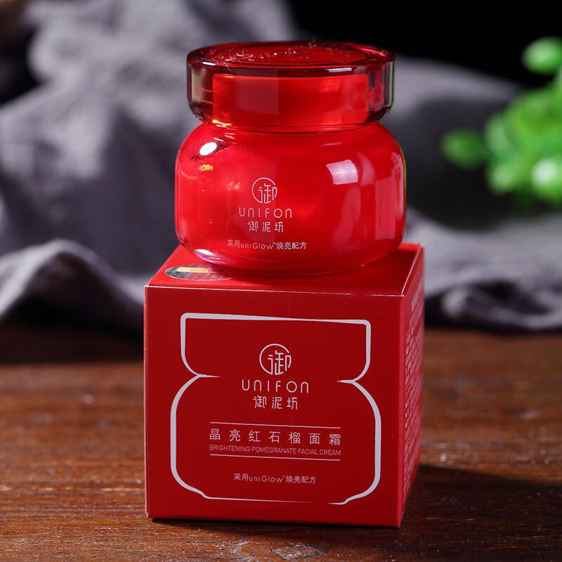 UNIFON Red Pomegranate Brighten Hydrating Face Cream 御泥坊晶亮红石榴脸霜 50g