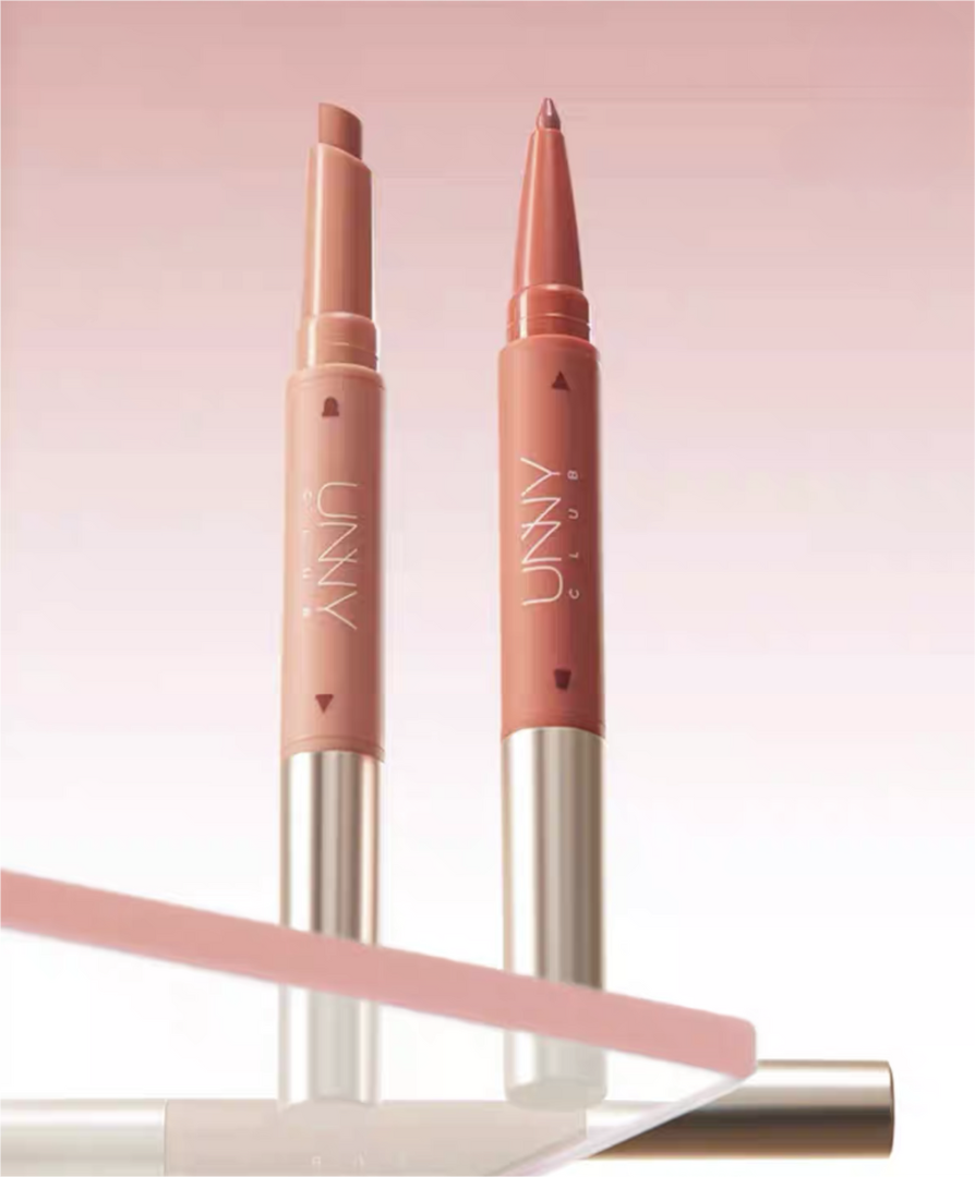 UNNY Relax Series Dual-Ended Lip Liner (850+300) mg 悠宜放轻松系列双头唇线笔