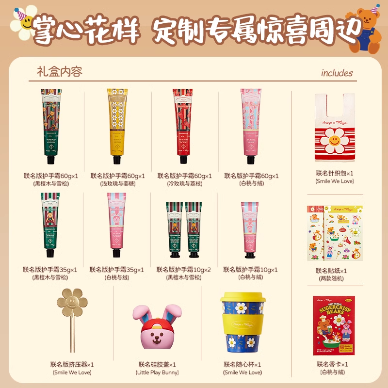 Aarye X Wigglewiggle Hand Cream Double-layer Gift Box 安野屋Wigglewiggle护手霜双层礼盒