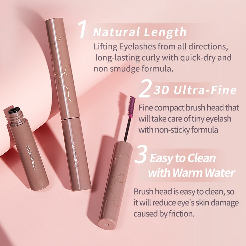 JudyDoll 3D Curling Bristol Mascara with Quick-Drying, Waterproof, and  Long-Lasting Formula